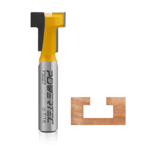 Miniatura 20 de POWERTEC Insertos de almacenamiento de brocas de enrutador para 110 brocas, 50 brocas de 1/2 pulgada y 60 brocas de enrutador de vástago de 1/4