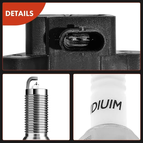 Miniatura 8 de A-Premium Juego de 4 paquetes de bobinas de encendido y bujías de iridio compatibles con Ford Escape 2013-2016, Fusion 2013-2014, Fiesta 2014-2019