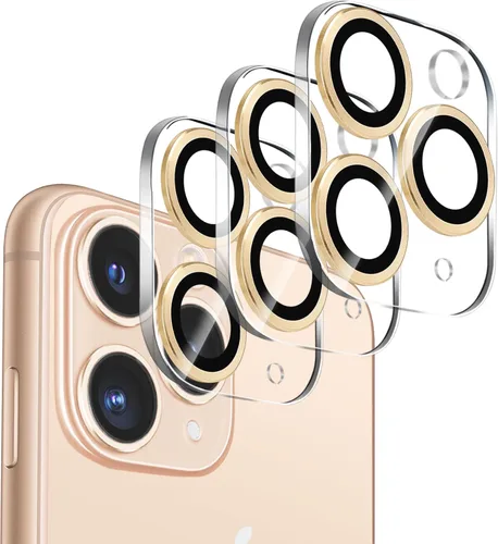 Miniatura 16 de Paquete de 3. Protector de lente de cámara Dengduoduo para iPhone 11 y iPhone 12 Mini, Glitter Bling Sparkle Ultra HD, vidrio templado, dureza 9H