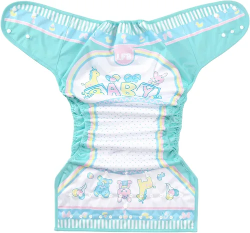 Miniatura 7 de Littleforbig Funda para pañales para adultos de tela impermeable reutilizable lavable ajustable - Baby Parade M