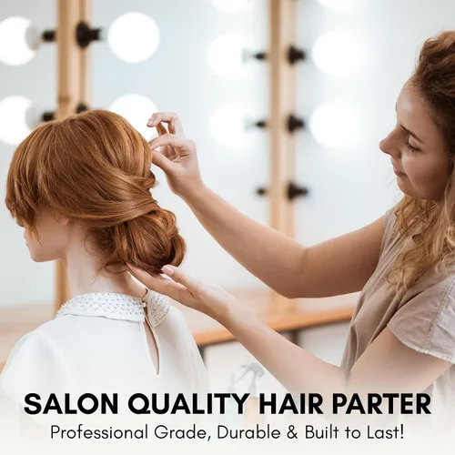 Miniatura 5 de Anillos profesionales para separar y seccionar el cabello, herramientas de acero inoxidable para trenzar el cabello, para rastas duraderas, pelucas