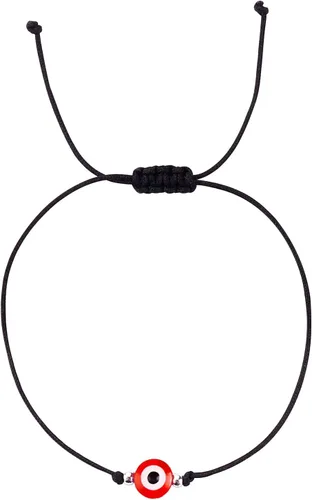 Miniatura 15 de SUMMER LOVE Juego de 4 pulseras contra el mal de ojo, color negro y rojo, protección de la suerte, pulseras ajustables hechas a mano para mujeres