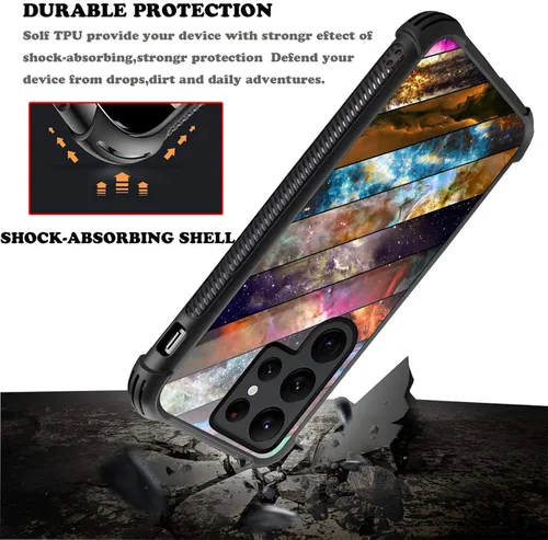 Miniatura 5 de CARLOCA Funda compatible con Samsung Galaxy S22 Ultra, diseño gráfico de identidad abstracta de nebulosa, a prueba de golpes, antiarañazos