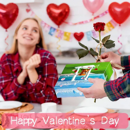 Miniatura 5 de Nubee Juguetes de construcción de oso marrón de San Valentín compatibles con Lego, lindos juegos de construcción de osos oscilantes con corazón