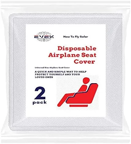 Miniatura 2 de 2 fundas protectoras de asiento de avión, fundas universales para asiento de avión, automóviles, vehículos, desechablesreutilizables, accesorios