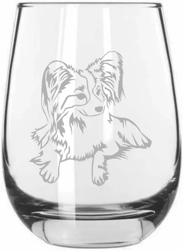 Miniatura 468 de Sakhalin Husky Dog - Copa de vino grabada personalizada de 15.25 onzas sin tallo