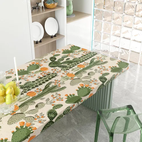 Miniatura 7 de VEELIKE Papel tapiz de cactus del desierto para despegar y pegar de 17.7 x 354 pulgadas, cactus verde, suculentas, flores, prepegado, extraíble