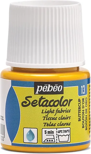 Miniatura 60 de Pebeo Setacolor - Pintura para tela (opaca, 45 ml), color dorado perla
