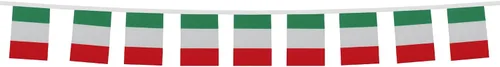 Miniatura 5 de AZ FLAG Bandera Italia 39.4 ft BUNTING 20 banderas 18'' x 12'' - Banderas de cuerda italiana 11.8 x 17.7 in
