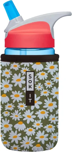 Miniatura 8 de Sok It BotlSok Funda para botella de agua con cubierta de neopreno aislante (Floral abstracto, se ajusta a CamelBak o Nalgene de 12 onzas)