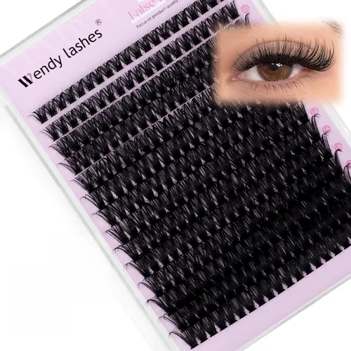 Miniatura 18 de WENDY LASHES Extensiones de pestañas onduladas con efecto 3D, extensiones de pestañas de volumen 100D de 0.394-0.709 in