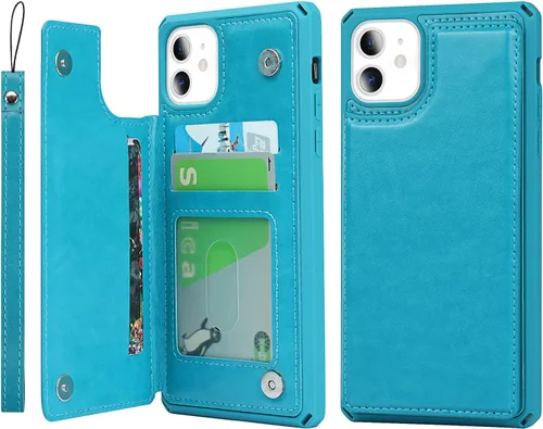 Miniatura 40 de Cavor para iPhone 11 Funda con tarjetero, para iPhone 11 Funda tipo cartera para mujeres y hombres, Funda para teléfono tipo cartera con soporte