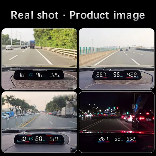 Miniatura 8 de Velocímetro digital GPS pantalla universal para coche, pantalla LCD grande, indicador HUD con velocidad MPH, alerta de conducción fatigada, alarma