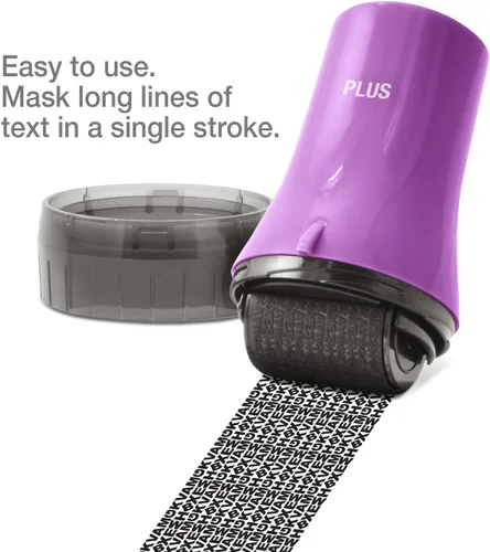 Miniatura 4 de Guard Your ID Wide Advanced Roller 2.0 - Sello de seguridad para prevención de robo de identidad, color morado Púrpura
