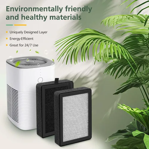 Miniatura 6 de isinlive LV-H128 Filtro de repuesto para purificador de aire compatible con LEVOIT LV-H128/PUURVSAS (HM669A) / ROVACS (RV60) capa media, paquete