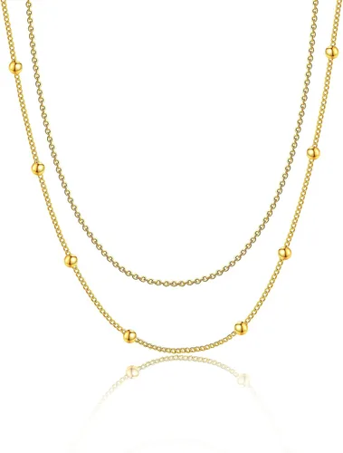 Miniatura 15 de Collares en capas para mujer, chapados en plata, delicada cuerda torcida de serpiente, delicado collar en capas, gargantilla de diferentes