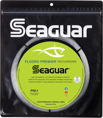 Seaguar Fluoro Premier Big Game - Línea de pesca de agua salada, 100% fluorocarbono, transparente, varios tamaños