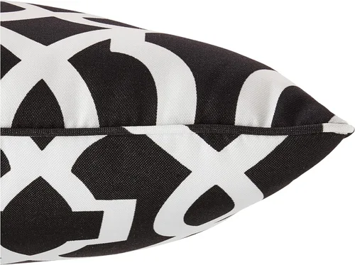 Miniatura 3 de Pillow Perfect Trellis - Almohadas para interiores y exteriores, 2 unidades, lumbares, 11.5 x 18.5 pulgadas, color negro