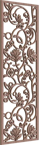Miniatura 50 de 9 3/8"W x 24 3/8"H x 1/4"T Caspio Decorativos Paneles De Pared De Madera De Calado, Roble Rojo rojo (Red Oak)