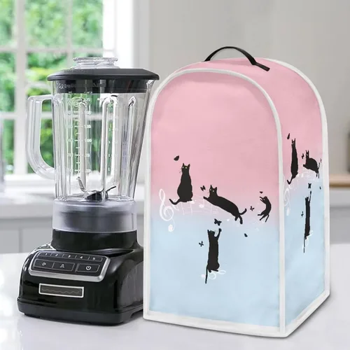 Miniatura 5 de doginthehole Cubierta antipolvo para licuadora de gatos negros, cubierta para electrodomésticos, resistente al polvo, con mango superior