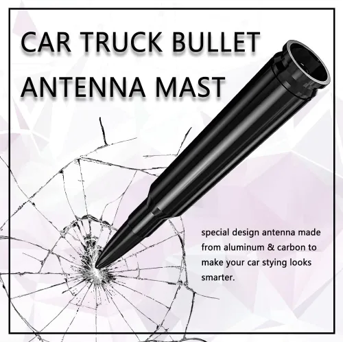 Miniatura 3 de Antena de bala para auto, camión, mástil de antena de bala para vehículo, antena de repuesto para automóvil compatible con Ford F150 F250 F350 Super