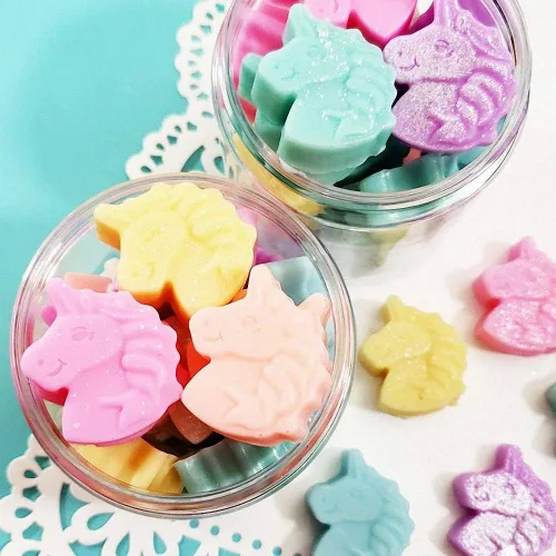 Miniatura 4 de Fewo Molde de silicona antiadherente con forma de unicornio de 6 cavidades, para tartas de fiesta, jabones, bombas de baño, chupitos de gelatina