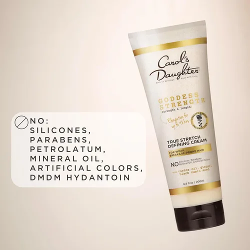 Miniatura 7 de Carol's Daughter Goddess Strength True Stretch Defining Hair Cream para ondas, espirales y rizos, crema definidora de rizos con aceite de ricino