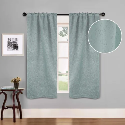 Miniatura 20 de BLUENILEMILLS Paneles de cortinas opacas para oscurecer la habitación con bolsillo para barra, cortinas perfectas para ventanas de cocina