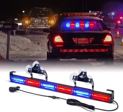 Miniatura 10 de Xprite Barra de luz estroboscópica COB LED de 27 pulgadas para asesor de tráfico de emergencia, 21 patrones intermitentes, barras de luz
