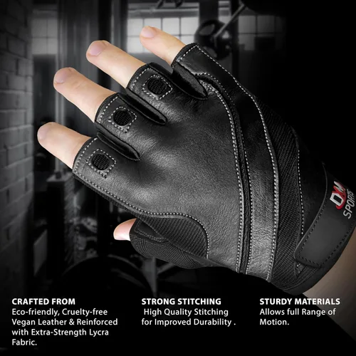Miniatura 2 de DXM SPORTS Guantes de entrenamiento para hombres, guantes de levantamiento de pesas de gimnasio con soporte para muñeca, transpirables, guantes