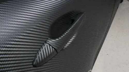 Miniatura 8 de 2 piezas de 4 x 8 pulgadas (10 x 20 cm) muestra de fibra de carbono negro genuino 3M 2080 para envoltura de vinilo de automóvil, película adhesiva