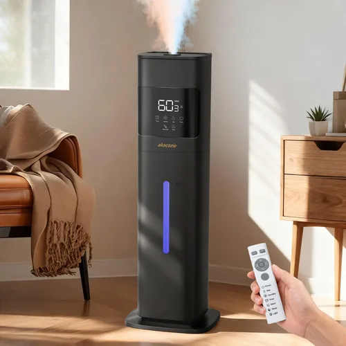 Humidificadores de niebla cálida y fría para dormitorio, 500 pies cuadrados, humidificador de 2.1 galón/8 litros, humidificador de habitación grande