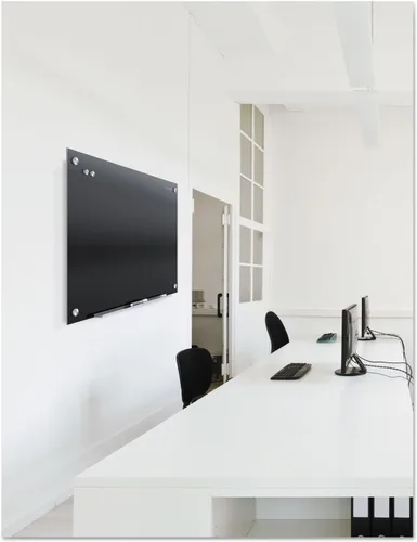 Miniatura 2 de Quartet - Pizarra blanca de vidrio magnética de borrado en seco, pizarra de cristal de 72" x 48" para pared, Infinity, negra (G7248B)