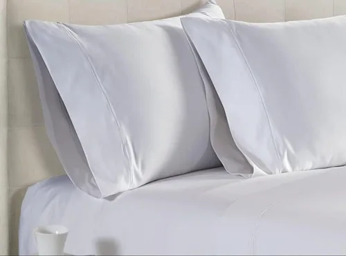 Miniatura 2 de Juego de ropa de cama de 800 hilos, 4 piezas, 100% algodón egipcio, color blanco, tamaño Queen, juego de ropa de cama de algodón de fibra larga