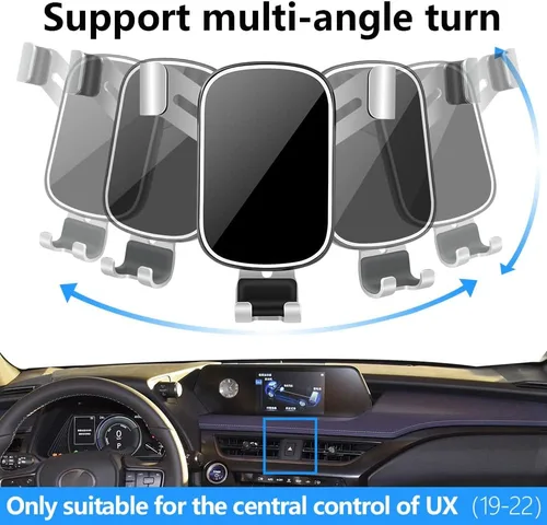 Miniatura 5 de LUNQIN - Soporte para teléfono de coche para Lexus UX 2019 2020 2021 2022 2023 2024 2025 2026 UX200 UX250H UX300H Accesorios para interiores