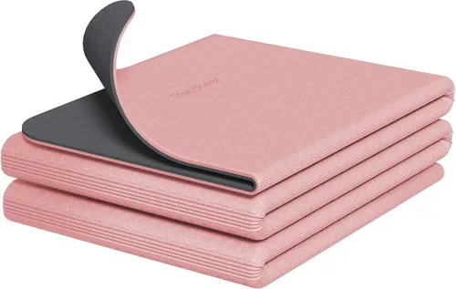 Miniatura 7 de Readaeer Foldable Yoga Mat for Travel Folding Yoga Mat 6mm Thick with Carrying Bag, Non-Slip TPE Exercise Pilates Mat for 72" L x 24" W x 0.24 Inch