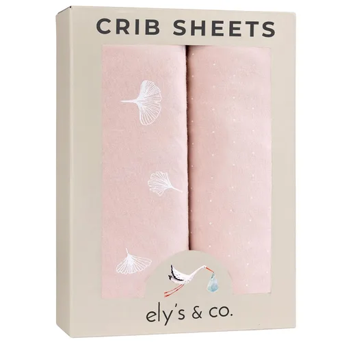 Miniatura 8 de Ely’s & Co. Sábanas para cuna, juego de sábanas ajustadas para colchón de cuna para bebé niña/niño, pack de 2, 100% jersey de algodón, ropa de cama