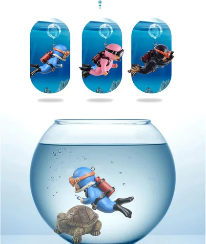 Miniatura 9 de ¡Aventura! Lindas decoraciones de pecera, paquete de 3 unidades de decoración flotante para acuario, divertida decoración de pecera, adorno retro