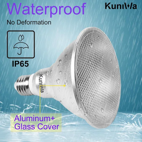 Miniatura 3 de Paquete de 2 bombillas de inundación PAR38 para exteriores de 30 W, LED que cambia de color a prueba de agua, equivalente a 100 W, temporizador
