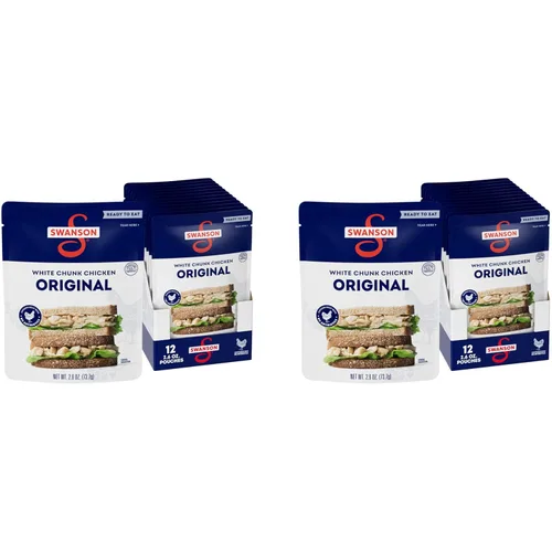 Miniatura 19 de SWANSON S Ajo y Hierbas Pollo Blanco en Trozos Totalmente Cocinado, Listo para Comer, Comidas Simples Para Llevar, Bolsa de 2.6 OZ (Caja de 12)