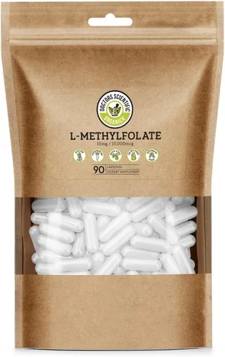 DSO L Metilfolato de 15 mg (suplemento de 5 MTHF) – 90 cápsulas veganas (15 mg) – Suplemento de metilfolato activo L para el control de la