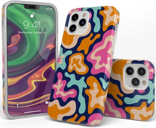 Miniatura 4 de Casely Funda para iPhone 11 Pro Max Color Splash de medianoche Retro abstracto Diseño clásico ultra delgado