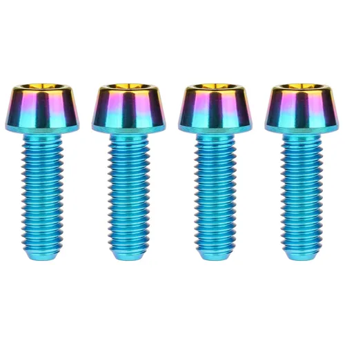 Miniatura 64 de Titanio Ti M6 x 10 16 18 20 25 30 35 40 45 50 55 60 2.559 in Allen - Tornillos hexagonales de 2.559 in, tornillos cónicos, paquete de 4