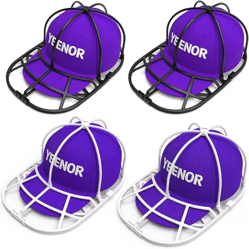 Miniatura 12 de Jaula para lavadora de sombreros para lavadora, estante limpiador de gorras de béisbol para lavadora y lavavajillas, moldeador de tapas estructurado