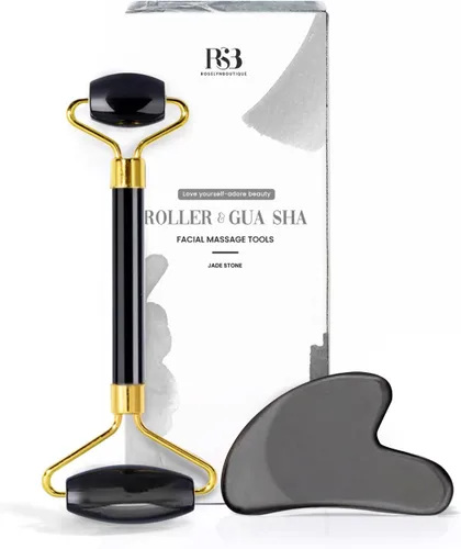 Miniatura 8 de Roselynboutique - Herramientas faciales Gua Sha y rodillo facial, masajeador facial original para rutina de cuidado de la piel contra la hinchazón