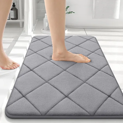 Miniatura 32 de OLANLY Tapete de baño de espuma viscoelástica de 24 x 16 pulgadas, ultra suave y absorbente, lavable a máquina, cómodo tapete de baño para suelo