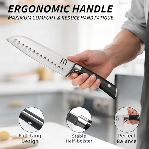 Miniatura 3 de KnifeSaga Juego de cuchillos con bloque, juego de cuchillos de cocina japoneses de 15 piezas ultra afilados, juego de bloques de cuchillos de acero