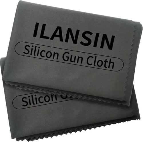 Paños de limpieza de pistola de silicona de 12 x 12 pulgadas, sin pelusas, toallitas de limpieza de pistola con trapos de limpieza de pistola gris