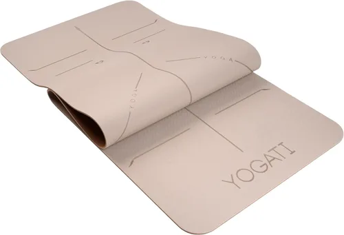 Miniatura 4 de YOGATI® Esterilla de Yoga con Correa con Líneas de Alineación. Esterilla de Entrenamiento en Casa para Mujeres, Hombres y Niños. Esterilla de Yoga