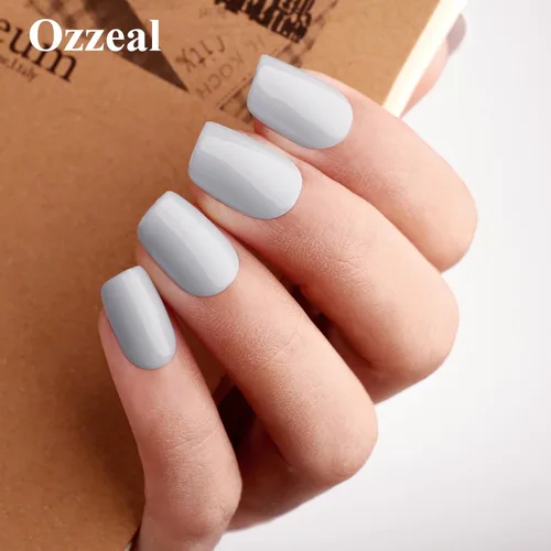 Miniatura 5 de Ozzeal Esmalte de uñas en gel, 1 unidad de 0.5 onzas líquidas, color gris claro, para otoño e invierno, secado con LED, UV, esmalte de uñas de gel